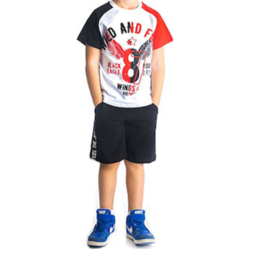 σετ μπλουζα με short και τύπωμα